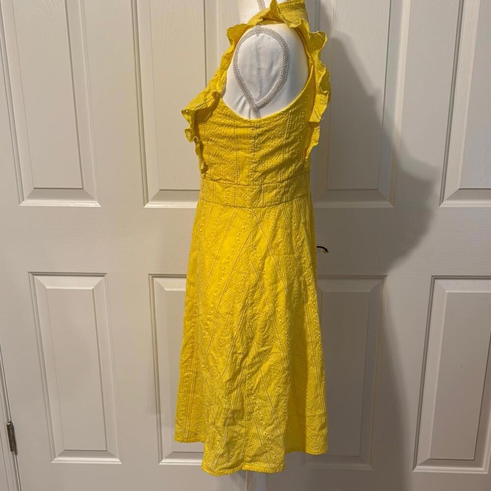 Ecowish Yellow Ruffle Midi Dress - Picture 6 of 12